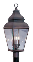 Livex Lighting 2594-07 - 3 Light Bronze Outdoor Post Lantern