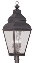 Livex Lighting 2608-07 - 4 Light Charcoal Outdoor Post Lantern