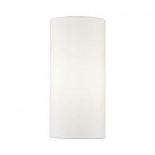 Livex Lighting 50310-03 - 1 Light White ADA Sconce with Hand Crafted Off-White Fabric Hardback Shades