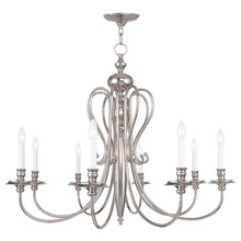 Livex Lighting 5168-35 - 8 Light Polished Nickel Chandelier