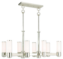 Livex Lighting 52108-35 - 8 Light PN Linear Chandelier