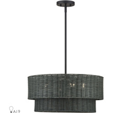 Livex Lighting 60115-04 - 4 Light Black Pendant Chandelier