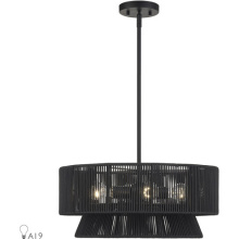 Livex Lighting 60254-04 - 4 Light Black Pendant Chandelier