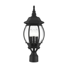Livex Lighting 7526-14 - 3 Lt Textured Black  Outdoor Post Top Lantern