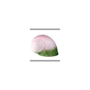 5"W X 6"L PINK/GREEN PATE-DE-VERRE SNAIL SHADE