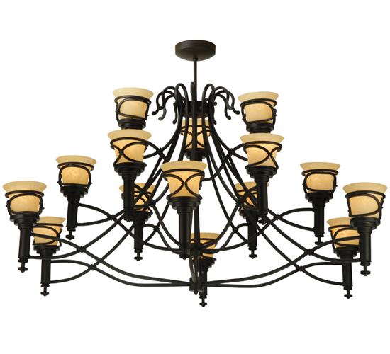 58" Wide Aspen 15 Light Chandelier