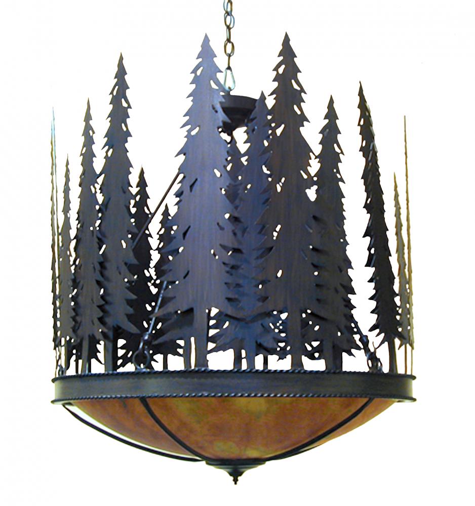 30" Wide Tall Pines Inverted Pendant