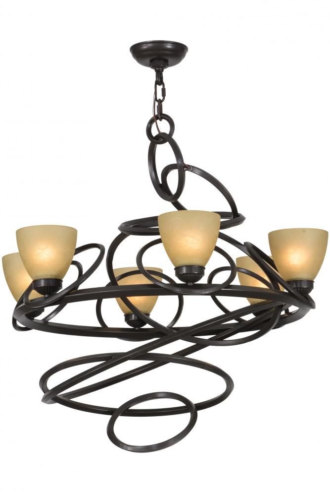 29" Wide Anneau 6 Light Chandelier