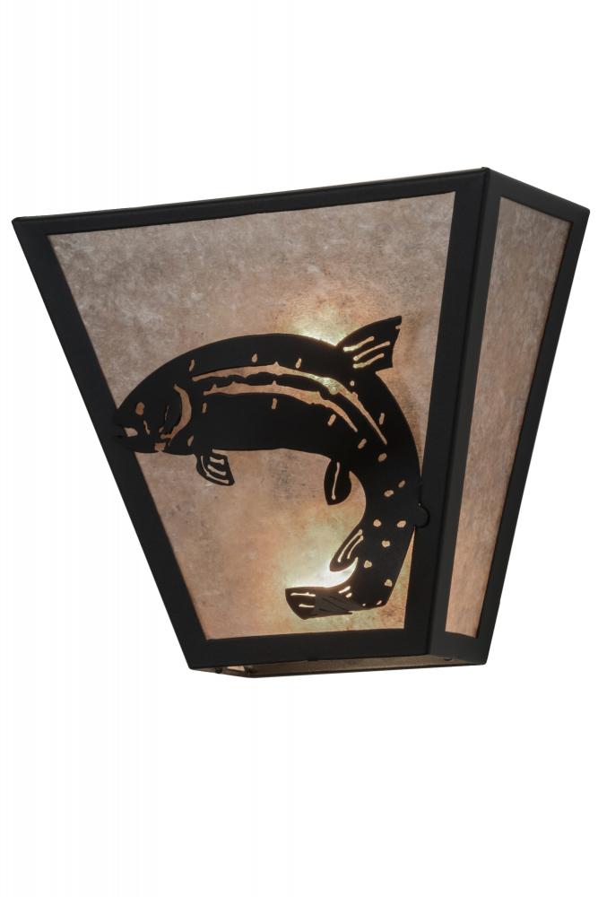 13"W Leaping Trout Wall Sconce