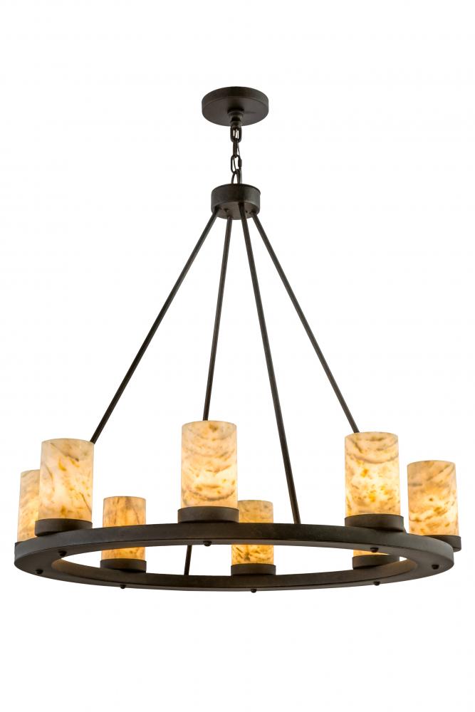 36"W Loxley Jadestone 8 LT Chandelier