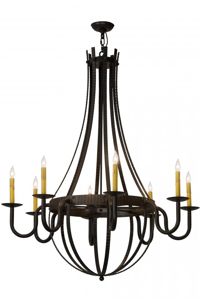 42"W Barrel Stave Metallo 8 LT Chandelier