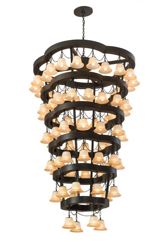 60"W Cretella 72 LT Six Tier Chandelier