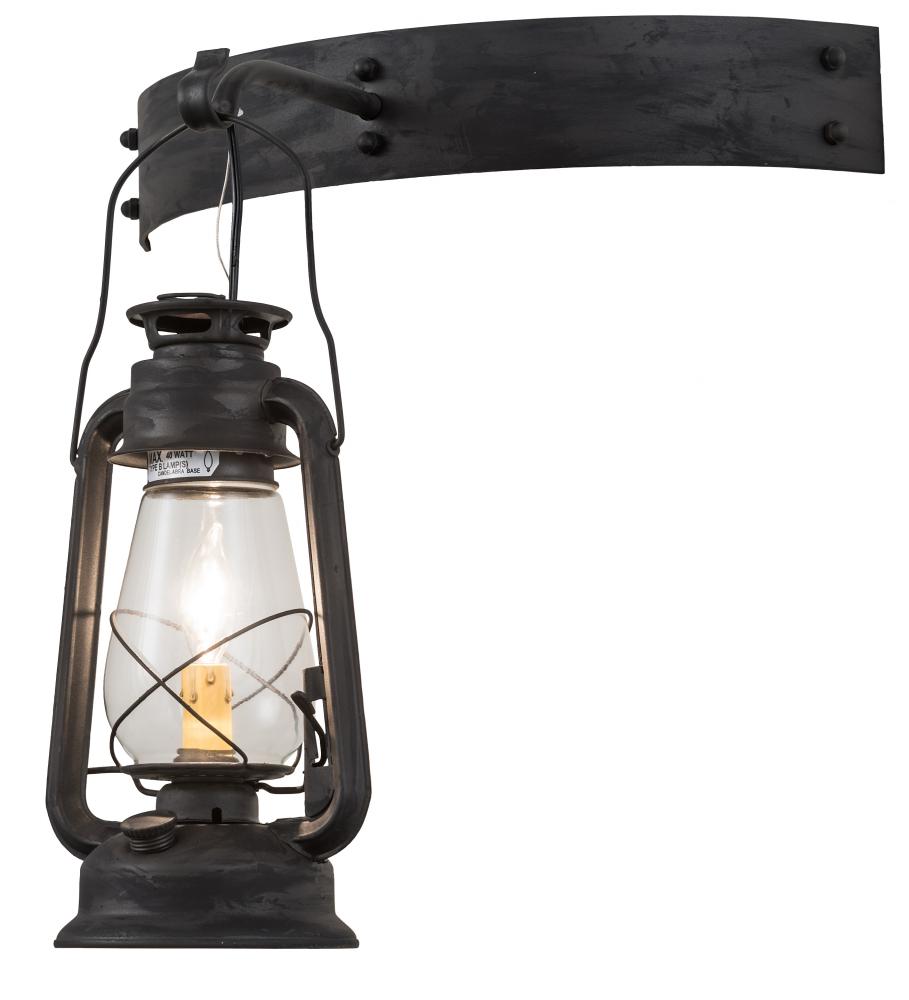 17"W Miners Lantern Wall Sconce