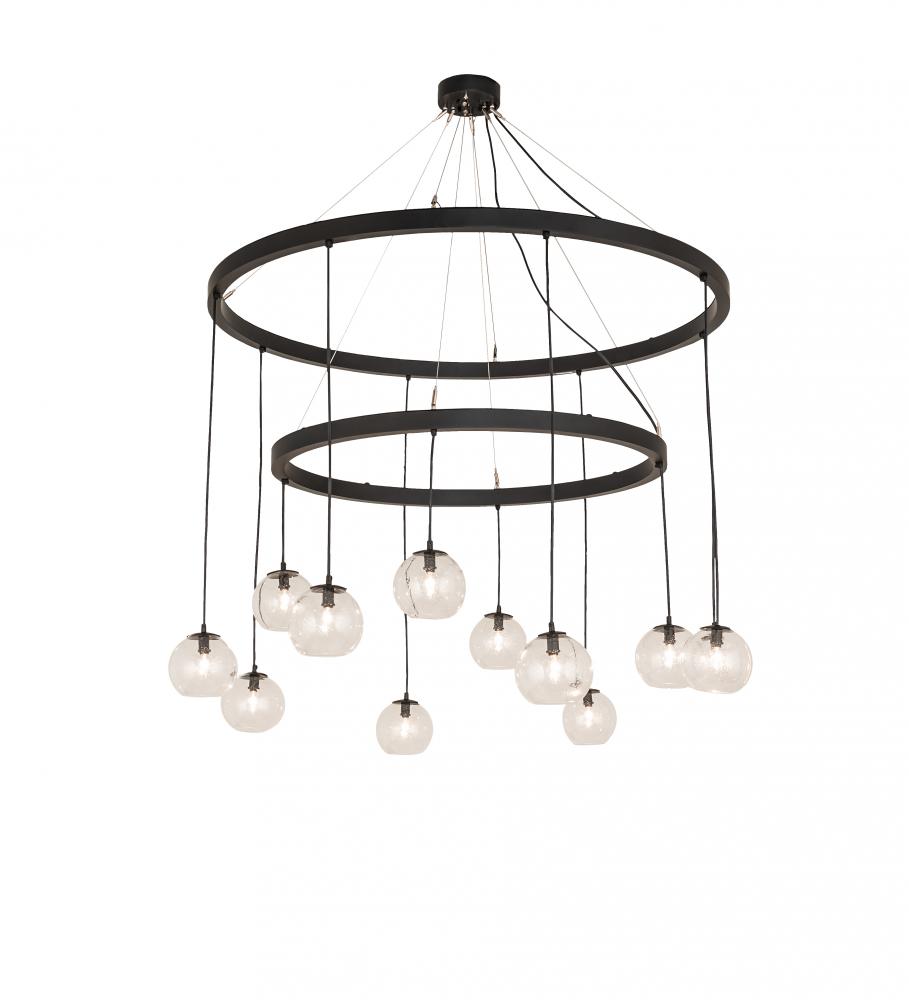 54" Wide Bola 12 Light Two Tier Chandelier