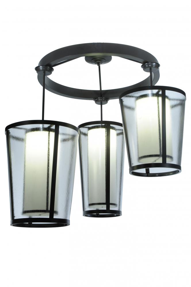 74" Wide Cilindro Tapered 3 Light Cascading Pendant