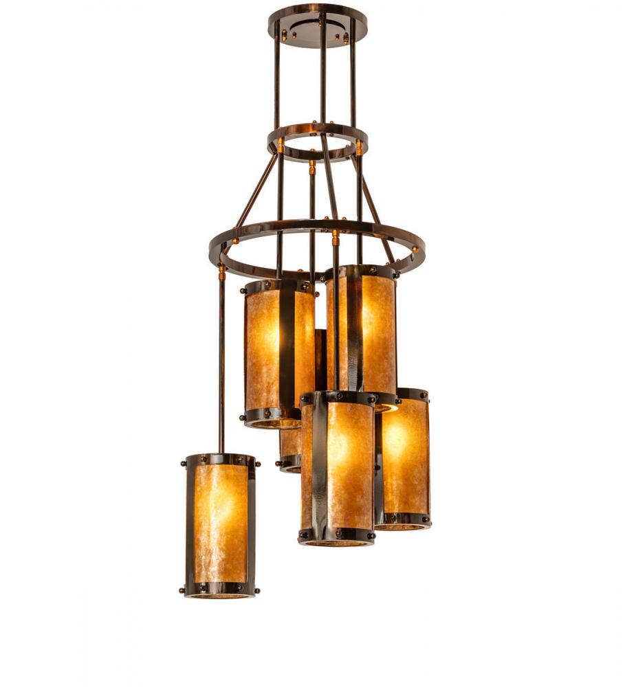 24" Wide Cartier 6 Light Cascading Chandelier