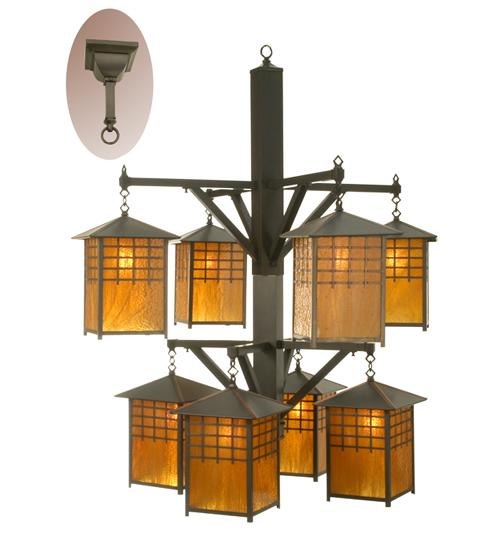 42" Wide Castille 8 Light Two Tier Chandelier