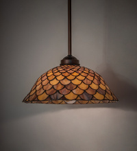 Meyda Blue 102299 - 12" Wide Tiffany Fishscale Pendant