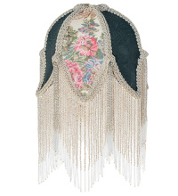 Meyda Blue 10433 - 7" Wide Tulip W/Fringe Fabric Shade