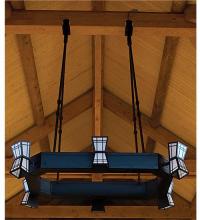 Meyda Blue 110616 - 96"L Cortland 6 LT Oblong Chandelier