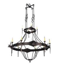 Meyda Blue 112053 - 72"W Stag 12 LT Two Tier Chandelier