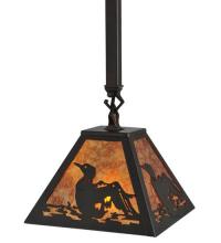 Meyda Blue 116073 - 7.75"Sq Loon Mini Pendant