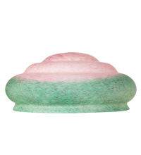 Meyda Blue 12212 - 15" Wide Pink & Green Pate-De-Verre Three Tier Shade