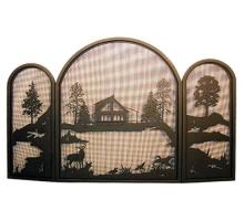 Meyda Blue 122977 - 44"W X 31"H Quiet Pond Fireplace Screen