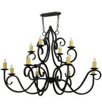 Meyda Blue 117787 - 60" Wide Clayton 12 Light Chandelier