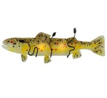 Meyda Blue 132285 - 30"W Metro Fusion Brown Trout Glass Wall Sconce