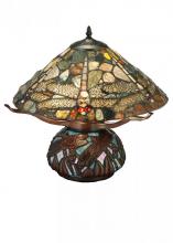 Meyda Blue 138103 - 16.5"H Dragonfly Cut Agata Table Lamp