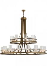 Meyda Blue 146669 - 60"W Arion 24 LT Two Tier Pendant