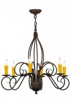 Meyda Blue 148751 - 28" Wide Squire 6 Light Chandelier