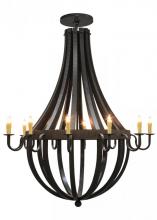 Meyda Blue 149172 - 72"W Barrel Stave Metallo 12 LT Chandelier