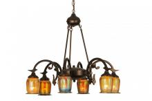 Meyda Blue 149190 - 28"W Favrile 6 LT Chandelier