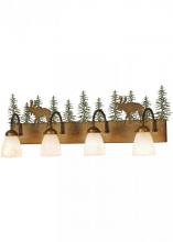 Meyda Blue 150316 - 35"W Wandering Moose 4 LT Vanity Light