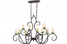 Meyda Blue 154997 - 48"L Clifton 10 LT Oblong Chandelier