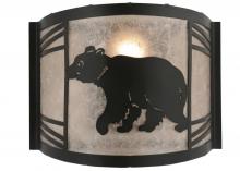 Meyda Blue 157293 - 12"W Happy Bear on the Loose Left Wall Sconce