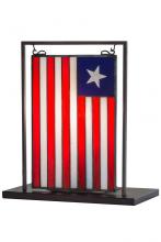 Meyda Blue 157630 - 9.5"W X 10.5"H Liberian Flag Lighted Tabletop Window