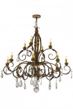 Meyda Blue 164238 - 50" Wide New Country French 12 Light Chandelier