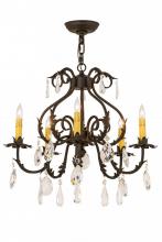 Meyda Blue 173175 - 24" Wide Chantilly 5 Light Chandelier