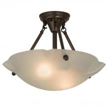 Meyda Blue 182310 - 16"W Metro Rainwater Organic Art Glass Semi-Flushmount