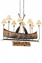 Meyda Blue 182904 - 51"L Personalized Canoe 8 LT Chandelier