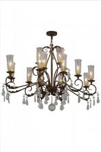 Meyda Blue 183446 - 62" Long Windsor 14 Light Oblong Chandelier