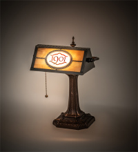 Meyda Blue 200026 - 17" High Personalized 1901 Banker's Lamp