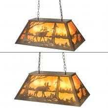 Meyda Blue 200970 - 30" Long Moose & Elk Oblong Pendant