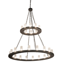 Meyda Blue 202739 - 60" Wide Loxley 28 Light Two Tier Chandelier