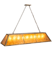 Meyda Blue 202836 - 60" Long Tri-Panel Oblong Pendant