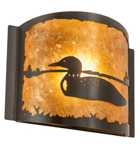 Meyda Blue 204456 - 12" Wide Loon Left Wall Sconce