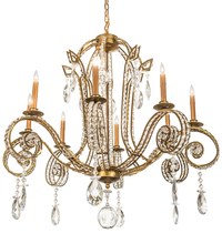 Meyda Blue 204918 - 40" Wide Lucerne 8 Light Chandelier